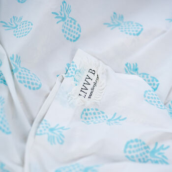 Turquoise Pineapple Bedding Set, 2 of 3