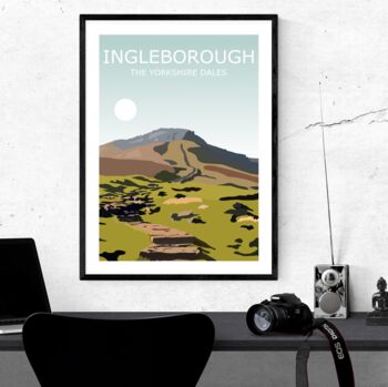 Ingleborough Yorkshire Dales Landscape Art Print, 2 of 3