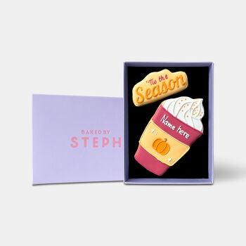 Personalised T'is The Season Pumpkin Spice Autumn Letterbox Iced Cookies, 4 of 10