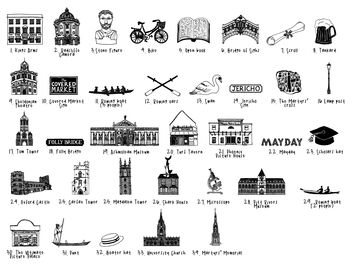 Oxford Illustrated Wall Art Large, 4 of 7