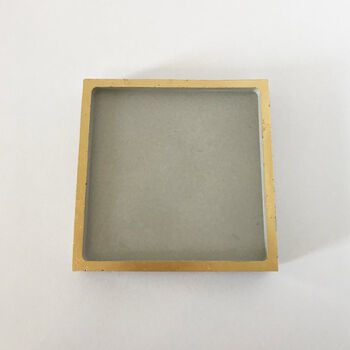 Square Concrete And Gold Trinket Dish, 2 of 5