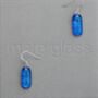 Sapphire Blue Fused Glass Drop Earrings, thumbnail 6 of 12