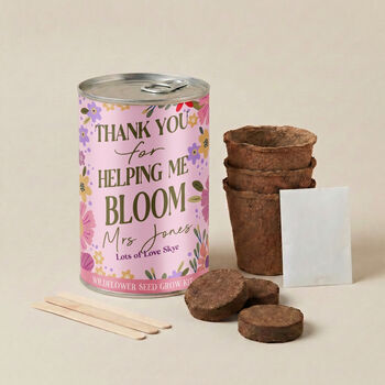 Personalised Thank You For Helping Me Bloom Tin, 2 of 3