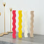 Geometric Wavy Pillar Candles Curvy Dinner Table Candle, thumbnail 5 of 9