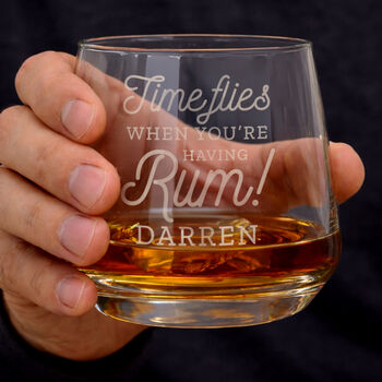 Personalised Time Flies When You're Having Rum Tumbler, 2 of 4
