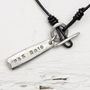 Personalised Leather Hoop And Bar Necklace, thumbnail 4 of 7