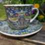 Large Cup And Saucer In William Morris Blue Strawberry Thief Design, thumbnail 6 of 11