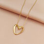 Gold Plated Floating Heart Necklace, thumbnail 1 of 2