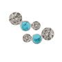 Lakshmi Turquoise Stud Earrings Silver Or Gold Plated, thumbnail 4 of 11