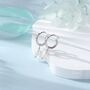 Sterling Silver Genuine Oval Pearl With Skinny Hoop Earrings, thumbnail 3 of 11