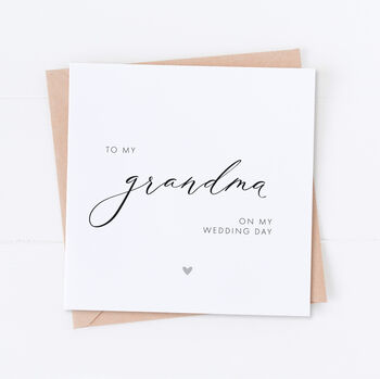 Nan On The Day Wedding Card, 2 of 8