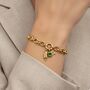 Charm Builder™ Gold Chunky Oval Chain Clasp Charm Bracelet, thumbnail 1 of 11