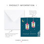 Ramadan Mubarak Card With Lanterns And Crescent Moon, thumbnail 2 of 3