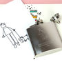 Engraved Personalised Hip Flask Your Drawing, thumbnail 1 of 4