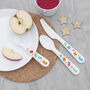Personalised Colourful Shapes Baby Cutlery Set, thumbnail 9 of 10
