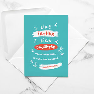 Father's Day Card Like Father Like Daughter Funny Card 