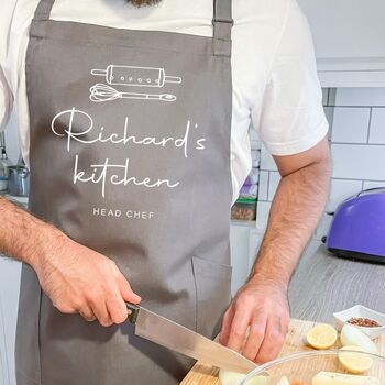 Personalised Kitchen Men Apron For Him, 2 of 3