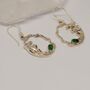 Emerald Sterling Silver Earrings, thumbnail 3 of 8