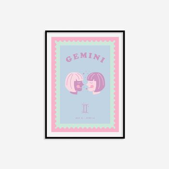 Children's Gemini Zodiac Print, 7 of 7