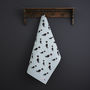 Organic Black And White Springer Spaniel Tea Towel – A Delightful Gift For Dog Lovers, thumbnail 1 of 12