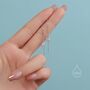 Sterling Silver Forget Me Not Flower Ear Threaders, thumbnail 6 of 10
