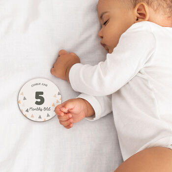 Personalised Abstract Shapes Design Milestone Discs, 3 of 9