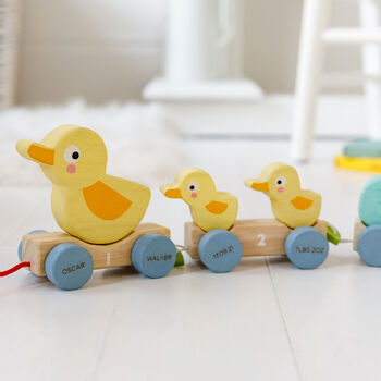 Personalised Pull Along Wooden Ducks, 2 of 2