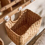Wicker Hanging Magazine Storage Basket, thumbnail 4 of 5