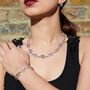 Monogrammed Charm Statement Sterling Silver Bracelet, thumbnail 6 of 11