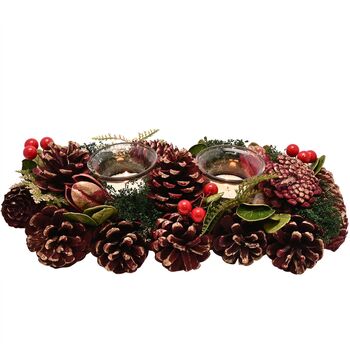 Plum And Gold Regal Tidings Tea Light Candle Holder, 6 of 9