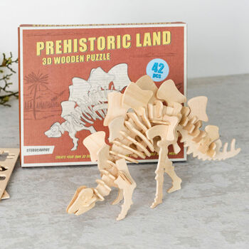 3D Wooden Dinosaur Puzzle Stocking Filler, 5 of 8