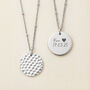Hammered Disc Hidden Message Necklace, thumbnail 6 of 11