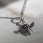 Sterling Silver Oxidised Honey Bee Necklace, thumbnail 5 of 6