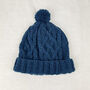 Fair Trade Unisex Cosy Cable Knit Wool Bobble Hat, thumbnail 5 of 10