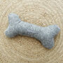 Mutts And Hounds Luxury Tweed Squeaky Dog Bone Toy, thumbnail 3 of 4