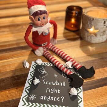 Elf Antics Personalised Countdown Cards For Advent, 4 of 5