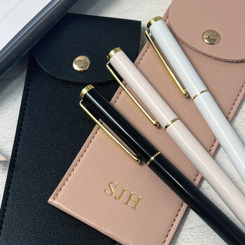 Ballpoint Pen With Monogrammed Pouch, 3 of 12