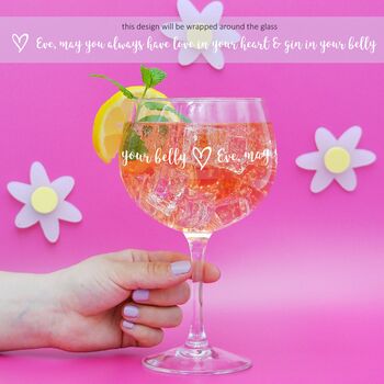 Love In Your Heart And Gin In Your Belly Gin Glass, 3 of 5