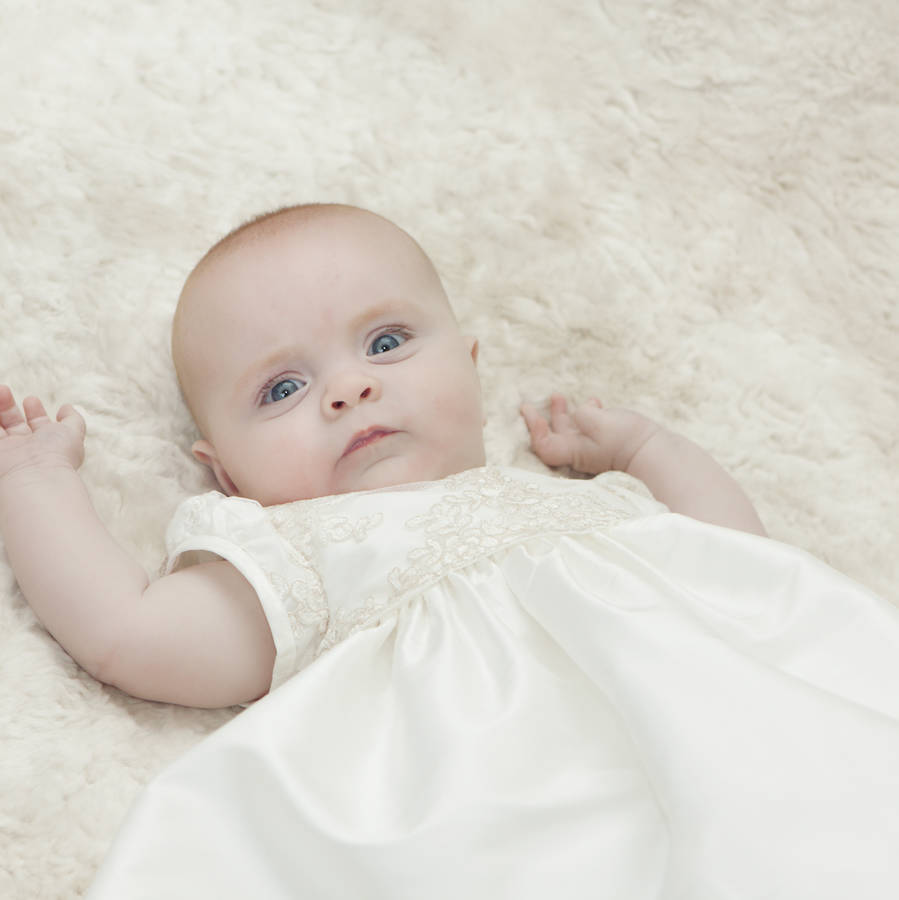 Girls Christening Gown 'Chloe' By Adore Baby | notonthehighstreet.com