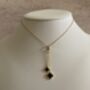 Clover 18 K Gold Plated Pendant Necklace Black, thumbnail 2 of 8