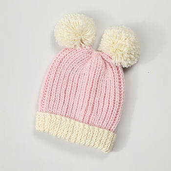 Pompom Hat Baby Knitting Kit, 3 of 10