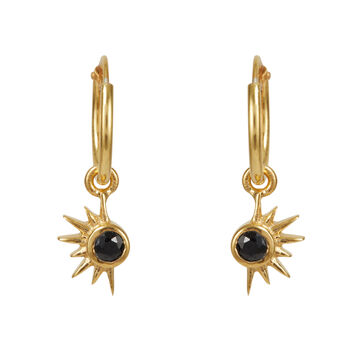 Total Eclipse Gemstone Hoops Gold Plated, 3 of 8