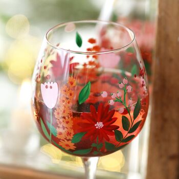Hand Painted Wildflower Balloon Gin Glass, 4 of 4