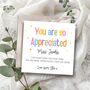 Personalised Thank You Teacher Card, Key Worker Appreciation End Of Term Gift, thumbnail 1 of 2