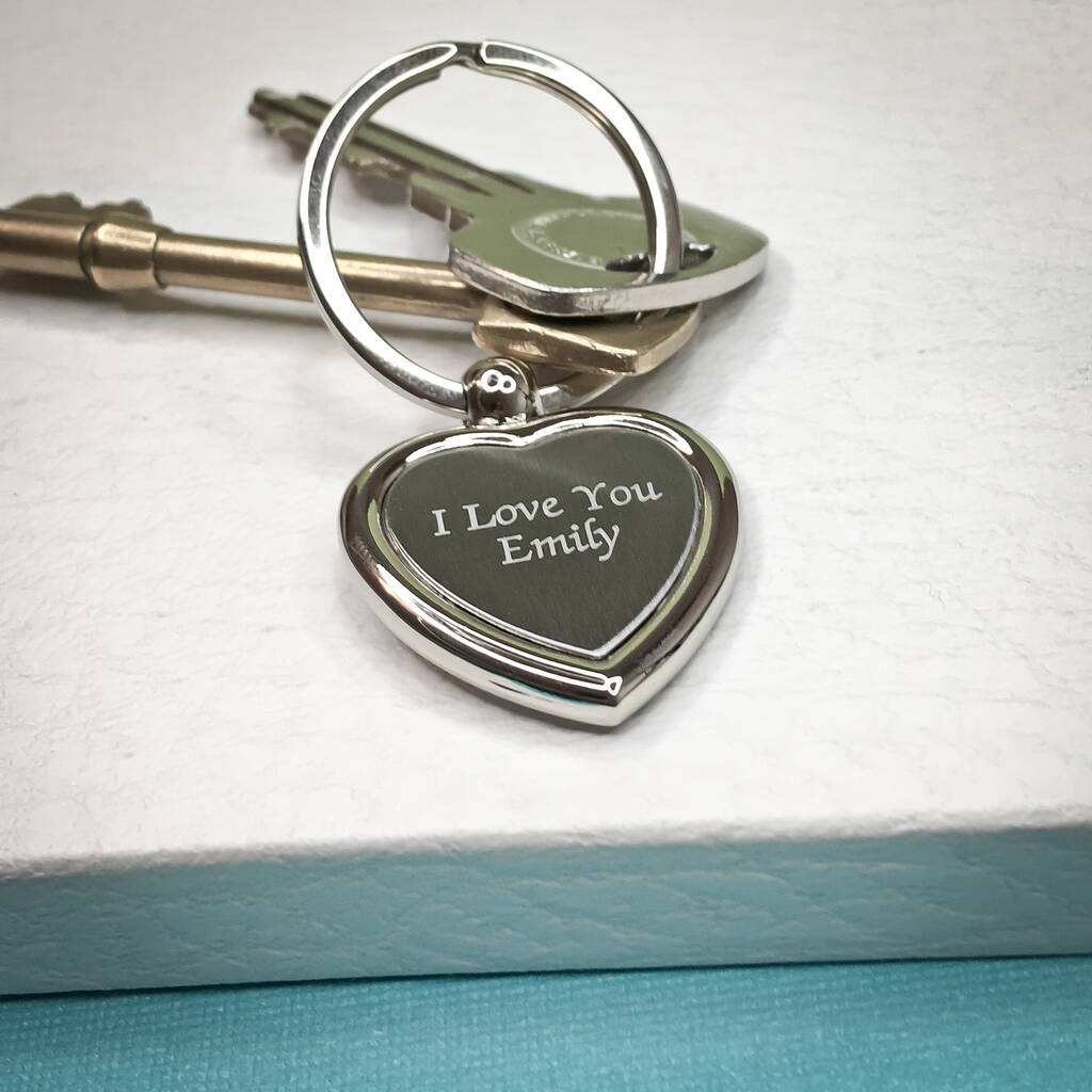 Keys To My Heart Personalised Engraved Keyring By Wild Life Designs