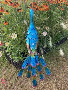 Elegant Free Standing Peacock Ornament, 2 of 10