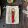 Handmade Leather Personalised Keyring Gift, thumbnail 7 of 8