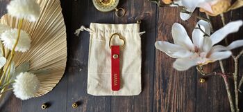 Handmade Leather Personalised Keyring Gift, 7 of 8