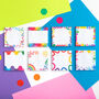Colourful Rainbow Sticky Notes Set Of Eight, thumbnail 1 of 10