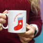 Personalised Christmas Stocking Mug With Hot Choc Kit, thumbnail 1 of 2